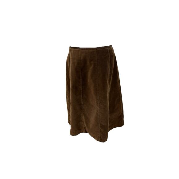 Sundance Brown Velvet Skirt Knee Length Sz 8 Western Cowgirl Boho - Picture 5 of 7
